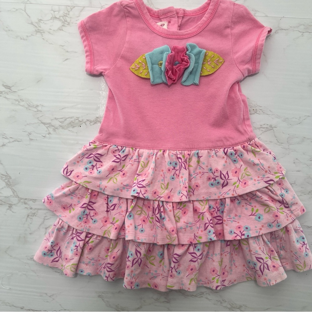 VTG Y2K 90s BABY LULU tiered ruffle shabby chic DRESS